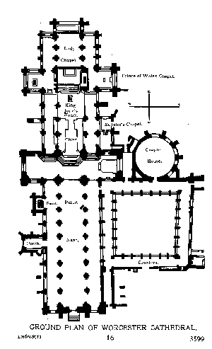 Worcester Cathedral Ground Plan