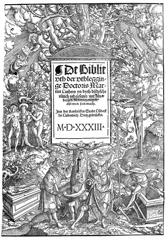 Historiated Title-Page of Martin Luther's Complete Bible