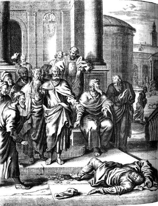 Death of Ananias and Persecutiion