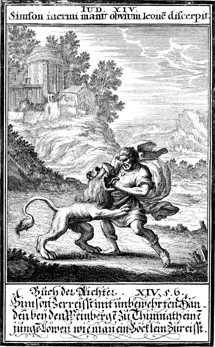 Samson Slays a Lion