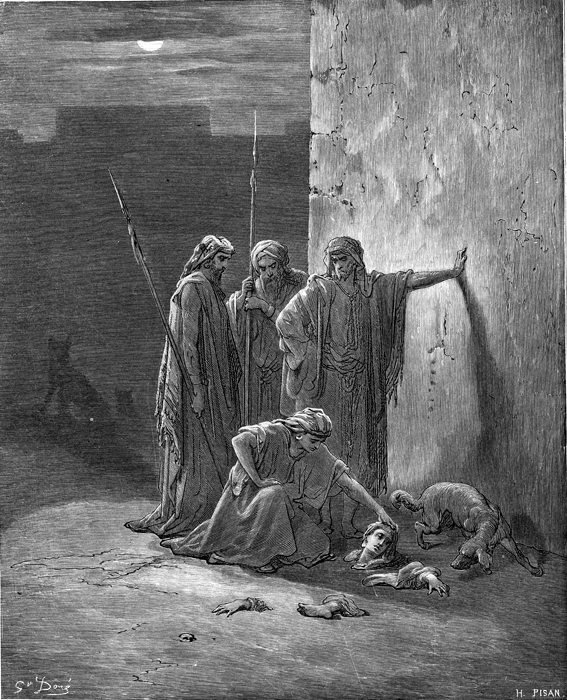 Jehu's Companions Finding the Remains of Jezebel