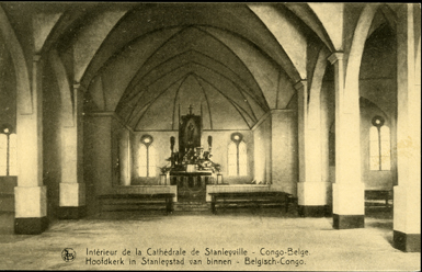 Interieur de la Cathedrale de Stanleyville Congo Belge (Interior View of the Cathedral of Stanleyville, Belgian Congo)